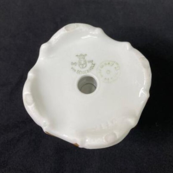 Vtg Pair Von Schierholz Porcelain Candlestick Holders Hand Painted Floral German - Picture 7 of 9